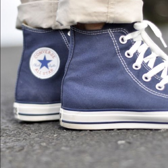 Converse Chuck Taylor Navy High Top Sneakers - Picture 9 of 9